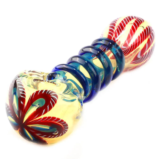 Milli Scheme W/Blue Spiral Glass Orbs Glass Pipe（Random color)