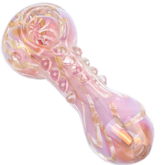 Pink Girly Fumed Glass Spoon Pipe